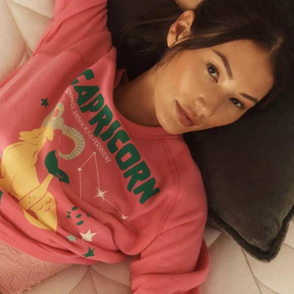 Anthropologie The Carolita Zodiac Sweatshirt, Capricorn - Picture 4 of 4